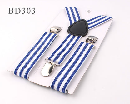 New Adjustable Kids Suspenders Elastic Striped Suspender Candy Color Children Braces Wedding Accessories Girls Boys Straps - Hiccupzz