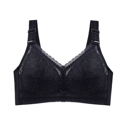 FallSweet Wireless Bras for Women Thin Cup Lingeire Plus Size Lace Underwear Minimizer Brassiere B C D E Cup - Hiccupzz