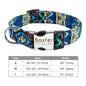 Personalized Dog Accessories Collar Nylon Printed Pet Puppy Collar Dog ID Collars Free Engraved ID for Small Medium Large Dogs - Hiccupzz