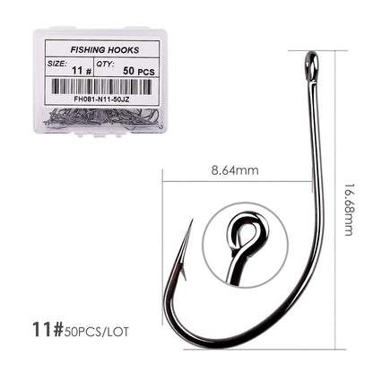 50pcs/10pcs/Box Treble Fishing Hooks - Hiccupzz