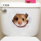 3d Hole Cat Dog Animal Toilet Kitten and Puppy's Stickers - Hiccupzz