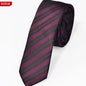 New Men's Casual Slim Ties Classic Polyester Woven Party Neckties Fashion Plaid Dots Man Neck Tie For Wedding Business Male Tie - Hiccupzz