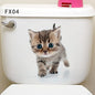 3d Hole Cat Dog Animal Toilet Kitten and Puppy's Stickers - Hiccupzz