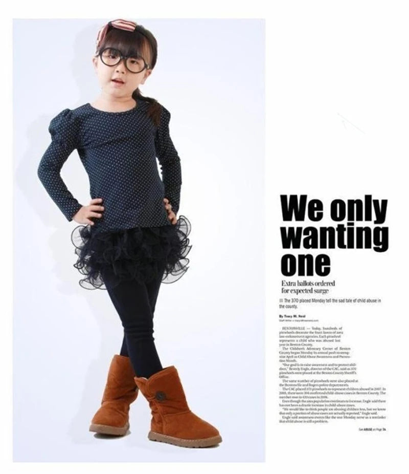 Autumn Winter Girls' Leggings - Plus Velvet for Warmth, Candy Colors, Comfortable Pants for Kids Aged 3-9 Years