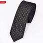 New Men's Casual Slim Ties Classic Polyester Woven Party Neckties Fashion Plaid Dots Man Neck Tie For Wedding Business Male Tie - Hiccupzz
