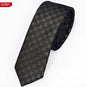 New Men's Casual Slim Ties Classic Polyester Woven Party Neckties Fashion Plaid Dots Man Neck Tie For Wedding Business Male Tie - Hiccupzz