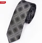 New Men's Casual Slim Ties Classic Polyester Woven Party Neckties Fashion Plaid Dots Man Neck Tie For Wedding Business Male Tie - Hiccupzz