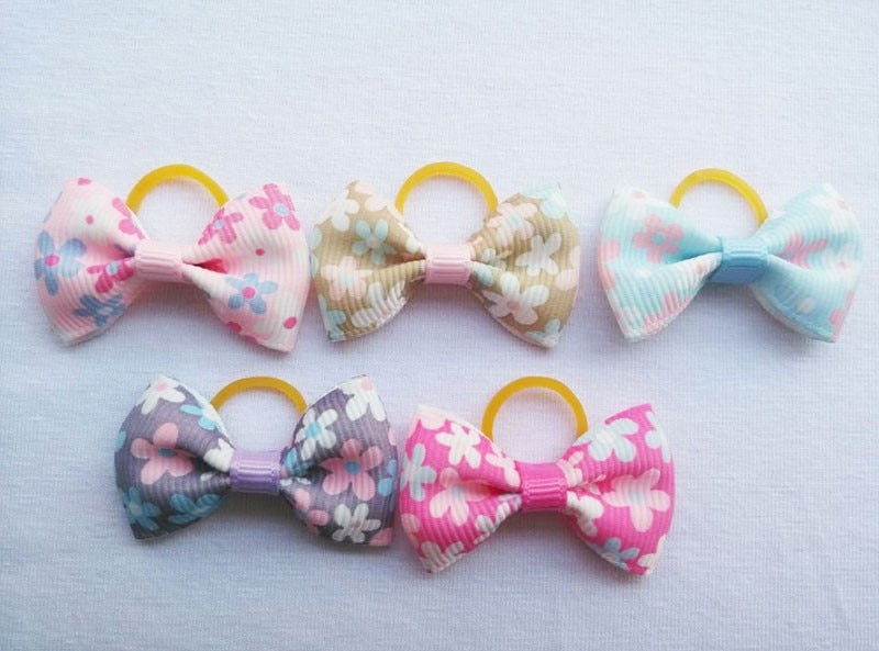 100 pieces Pet Ribbon Hair Accessories