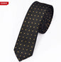 New Men's Casual Slim Ties Classic Polyester Woven Party Neckties Fashion Plaid Dots Man Neck Tie For Wedding Business Male Tie - Hiccupzz