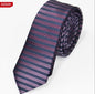 New Men's Casual Slim Ties Classic Polyester Woven Party Neckties Fashion Plaid Dots Man Neck Tie For Wedding Business Male Tie - Hiccupzz