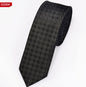 New Men's Casual Slim Ties Classic Polyester Woven Party Neckties Fashion Plaid Dots Man Neck Tie For Wedding Business Male Tie - Hiccupzz