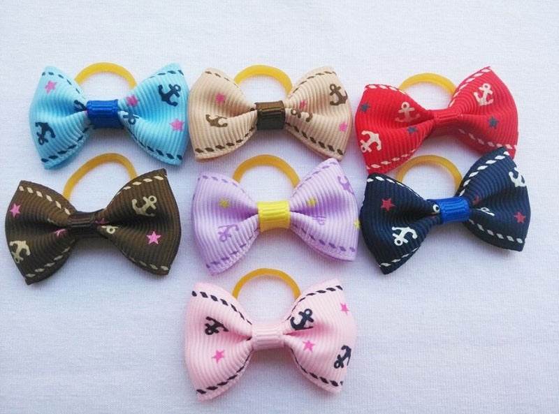 100 pieces Pet Ribbon Hair Accessories