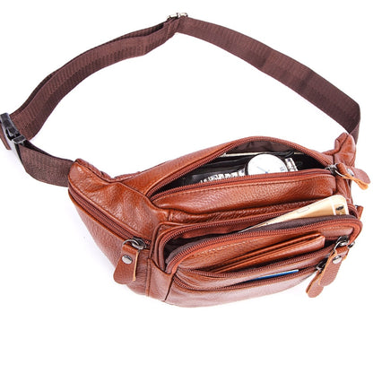 Fashion Men Genuine Leather Fanny Bag for Phone Pouch - Hiccupzz