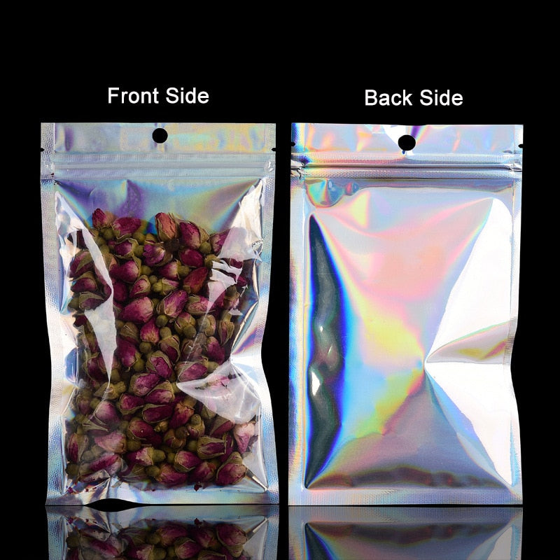 Resealable Translucent Laser Zip Lock Bags