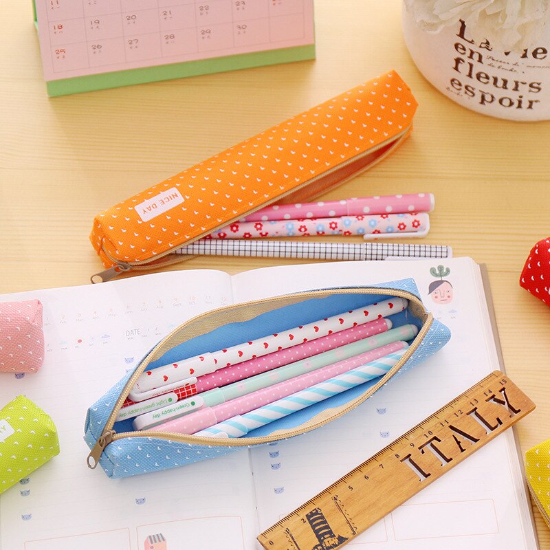 1 Pcs Cute Candy Color Pencil Case