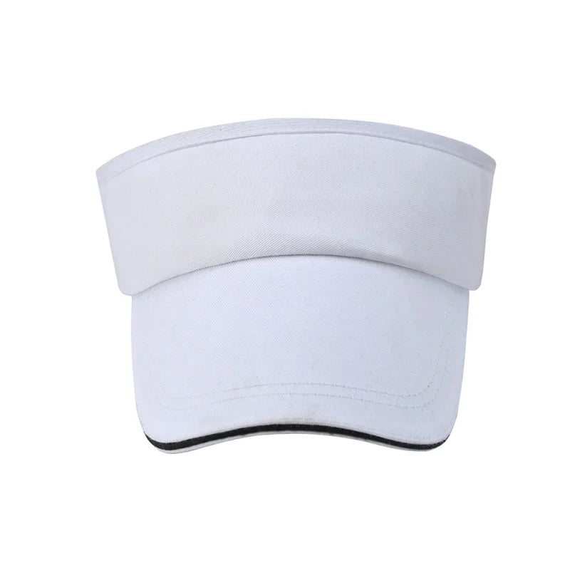 1Pcs Empty Top Hat Solid Color Men Women Outdoor Sports Tennis Sun Protection Visor Running Golf Hat