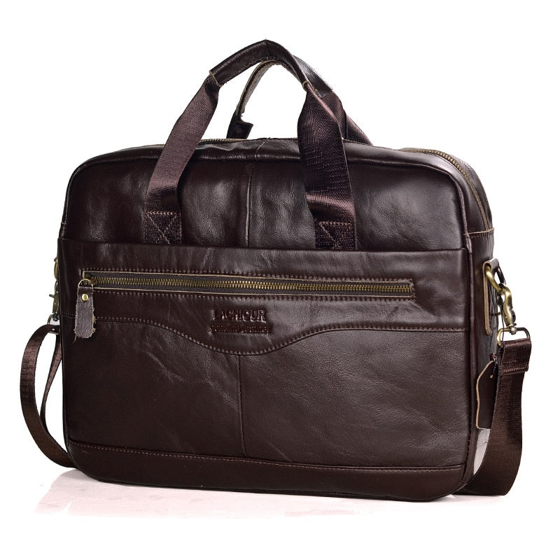 Bolsos de mano de piel auténtica para hombre