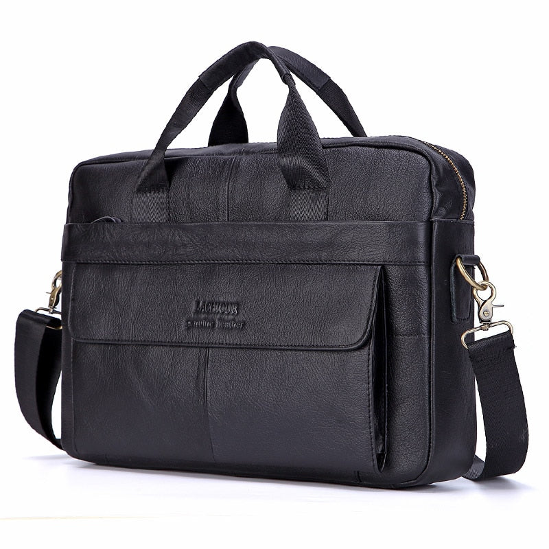 Bolsos de mano de piel auténtica para hombre