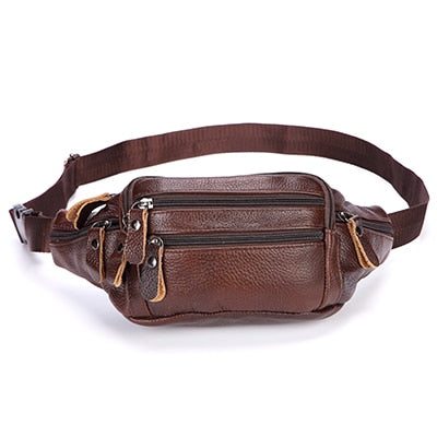 Fashion Men Genuine Leather Fanny Bag for Phone Pouch - Hiccupzz