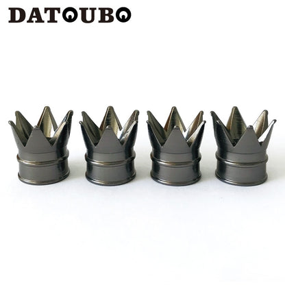4 Pcs New Arrive Colorful Aluminum Crown Car Tire Valve Stem Caps - Hiccupzz