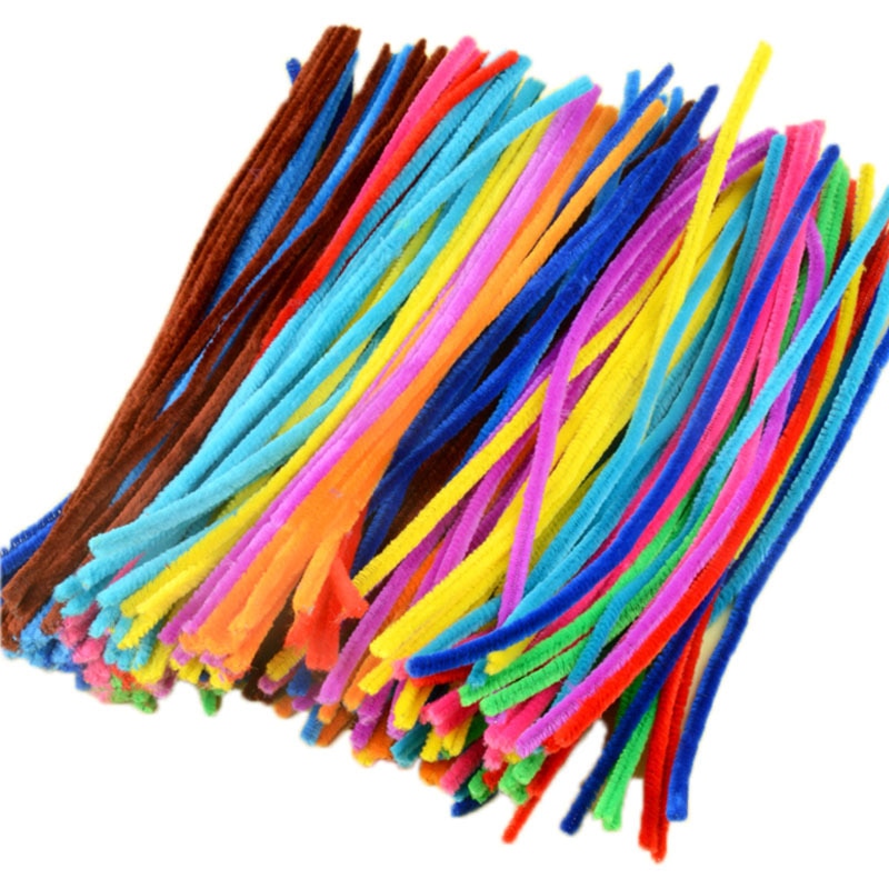 50/100pcs 30cm Chenille Stems Stick Cleaners Kids Educational Toys Handmade Colorful Chenille Stems Pipe for DIY Craft Supplies