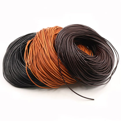 4 Color Genuine Cow Leather Round Thong Cord  for Jewelry Making - Hiccupzz