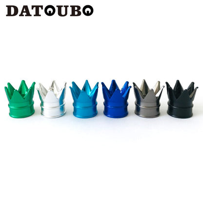 4 Pcs New Arrive Colorful Aluminum Crown Car Tire Valve Stem Caps - Hiccupzz