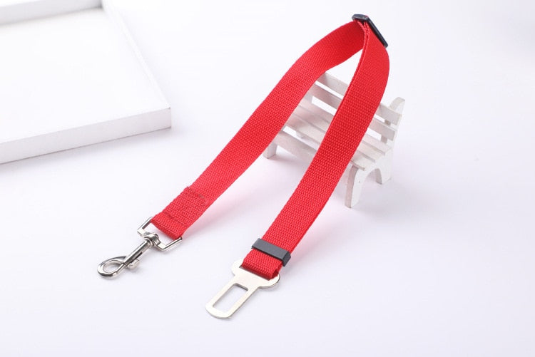 Adjustable Pet Dog Cat Car Seat Belt for Dogs Harness Leash Small Medium Travel Clip French Bulldog Dog Accessories Supplies - Hiccupzz