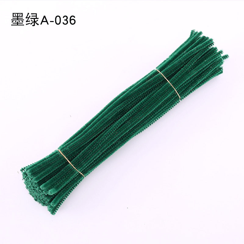 50/100pcs 30cm Chenille Stems Stick Cleaners Kids Educational Toys Handmade Colorful Chenille Stems Pipe for DIY Craft Supplies