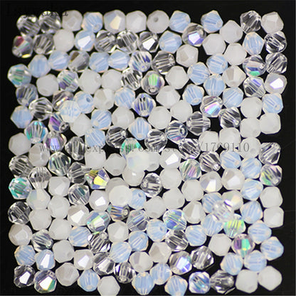 Multicolor 100pcs 4mm Bicone Austria Crystal Beads for DIY Jewelry Making - Hiccupzz