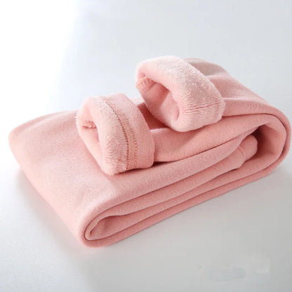 Kids' Boys Pants - Autumn Winter Thickened Warm Leggings, Solid Color Children's Pants