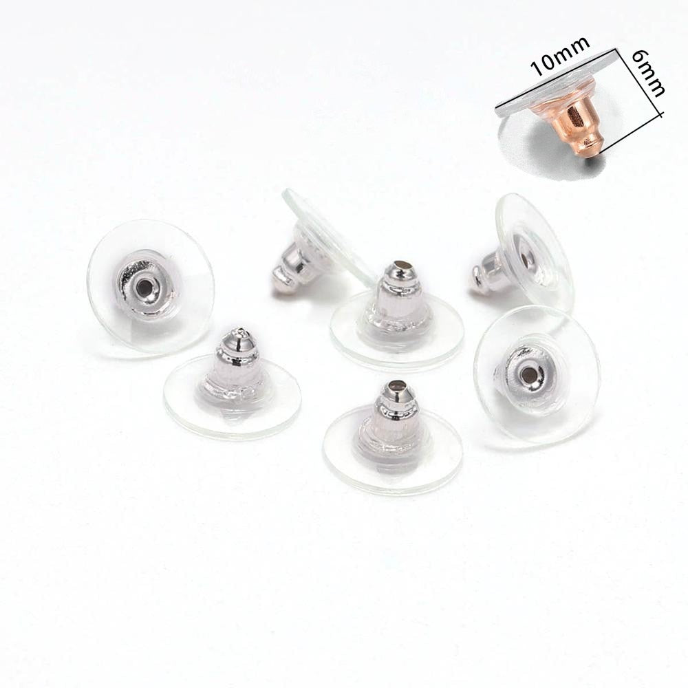 200-2000pcs Soft Silicone Rubber Earring Back Stoppers for Stud Earrings