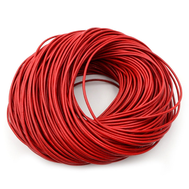 4 Color Genuine Cow Leather Round Thong Cord  for Jewelry Making - Hiccupzz