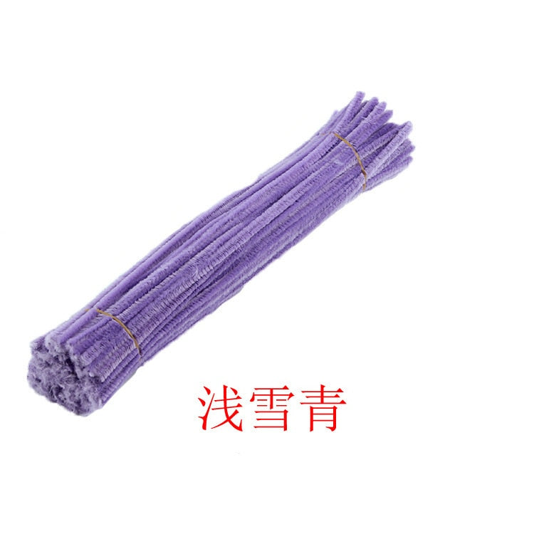 50/100pcs 30cm Chenille Stems Stick Cleaners Kids Educational Toys Handmade Colorful Chenille Stems Pipe for DIY Craft Supplies