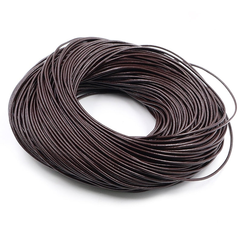 4 Color Genuine Cow Leather Round Thong Cord  for Jewelry Making - Hiccupzz