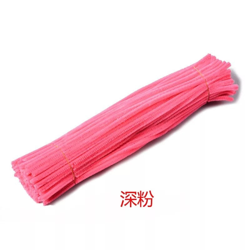 50/100pcs 30cm Chenille Stems Stick Cleaners Kids Educational Toys Handmade Colorful Chenille Stems Pipe for DIY Craft Supplies