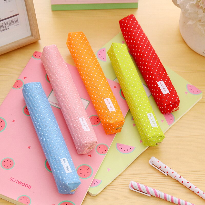 1 Pcs Cute Candy Color Pencil Case