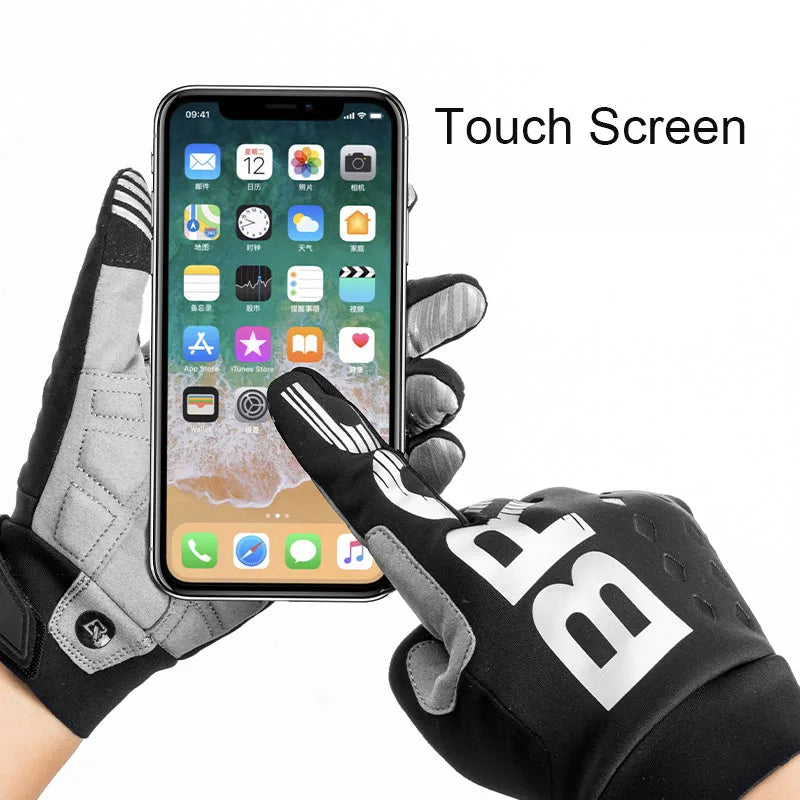 Cycling Gloves - Touch Screen Waterproof MTB Bike Gloves, Thermal Warm for Winter & Autumn Sports