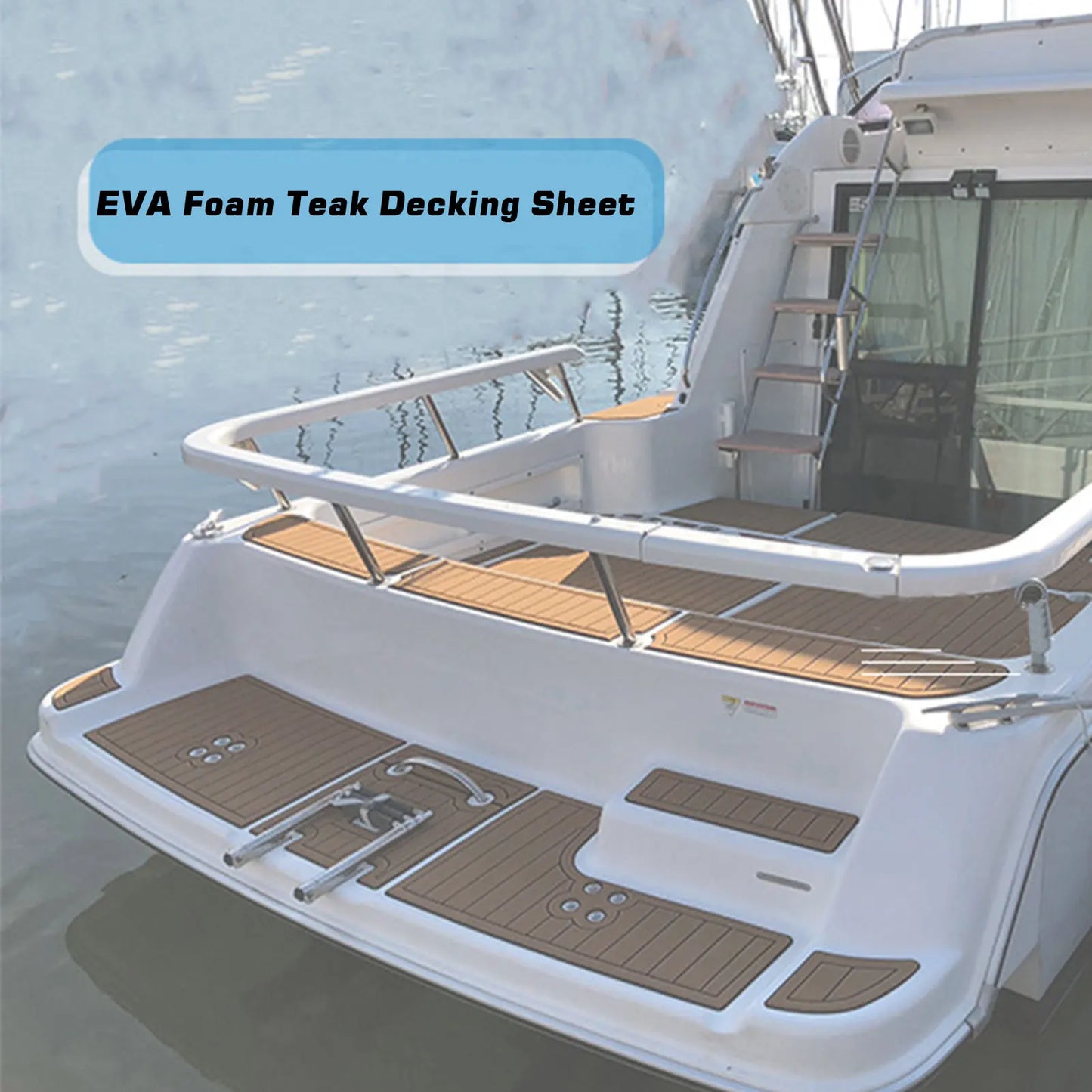 Self-Adhesive EVA Foam Teak Floor Decking Sheet Flooring Mat Pad Boat Flooring Fit Marine Flooring Faux Boat Decking 45cmx240cm