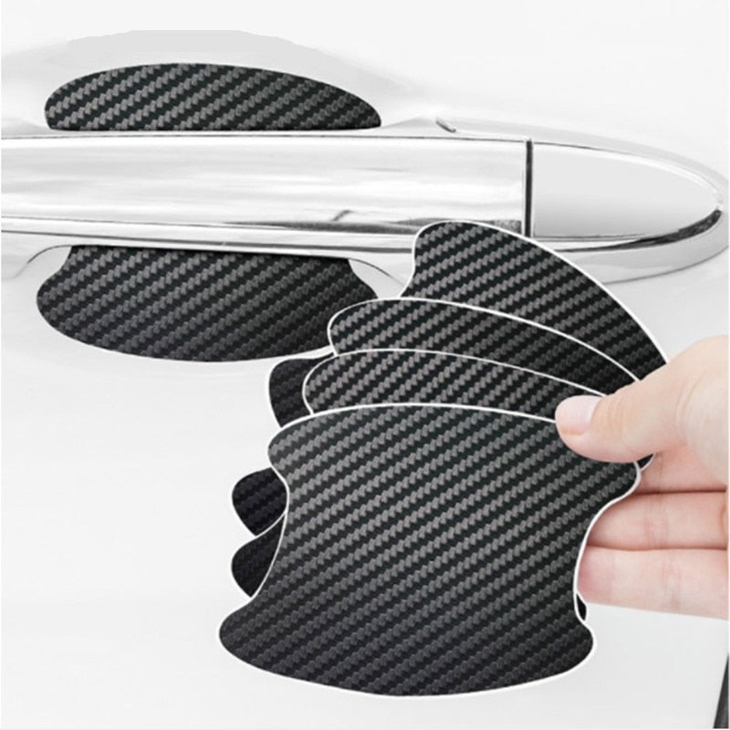 4Pcs/Set Car Door Carbon Fiber Scratches Resistant Cover