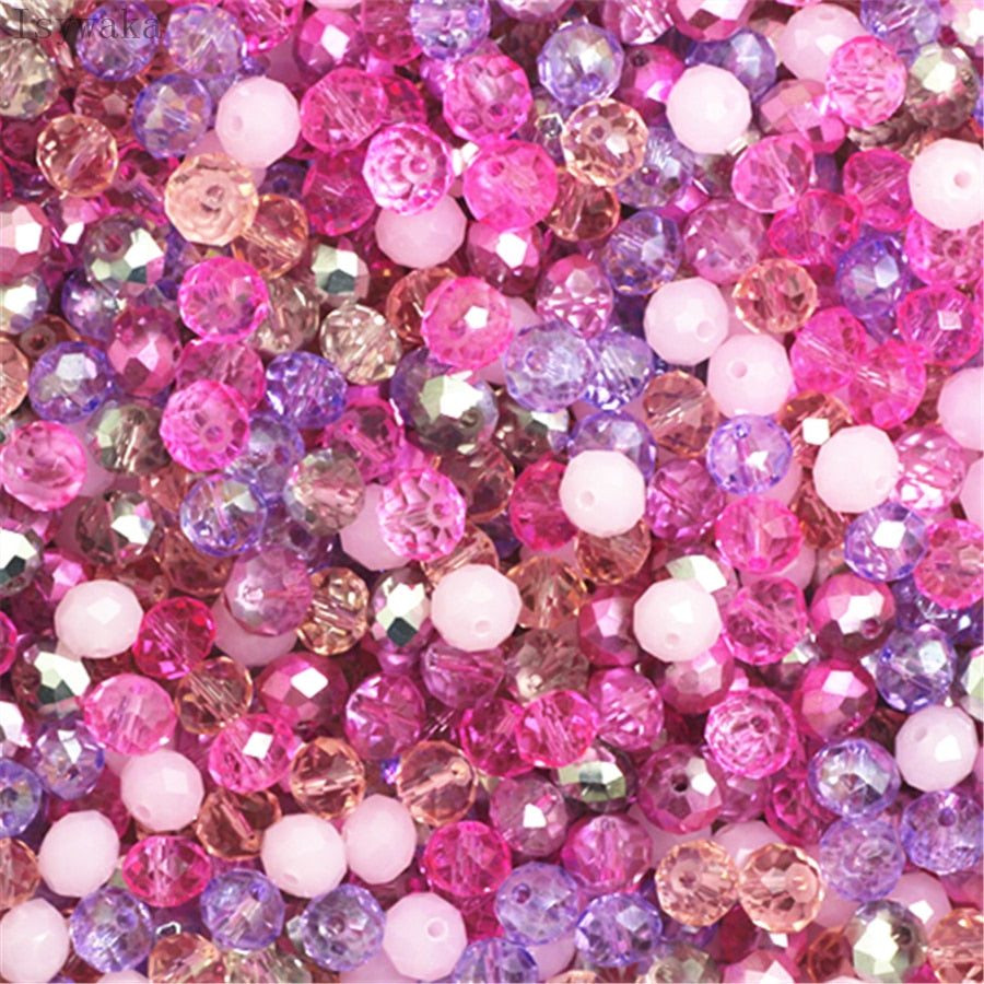 Multicolor 3*4mm,4*6mm,6*8mm Austria faceted Crystal Glass Beads for Jewelry Making