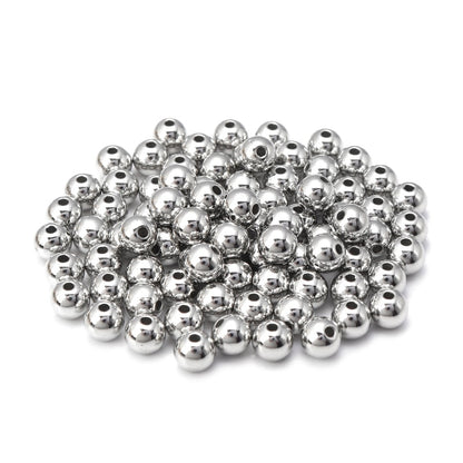 50-500pcs Gold color CCB Ball Beads Round Loose Bead For Making DIY Bracelet Necklace Wedding Jewelry - Hiccupzz