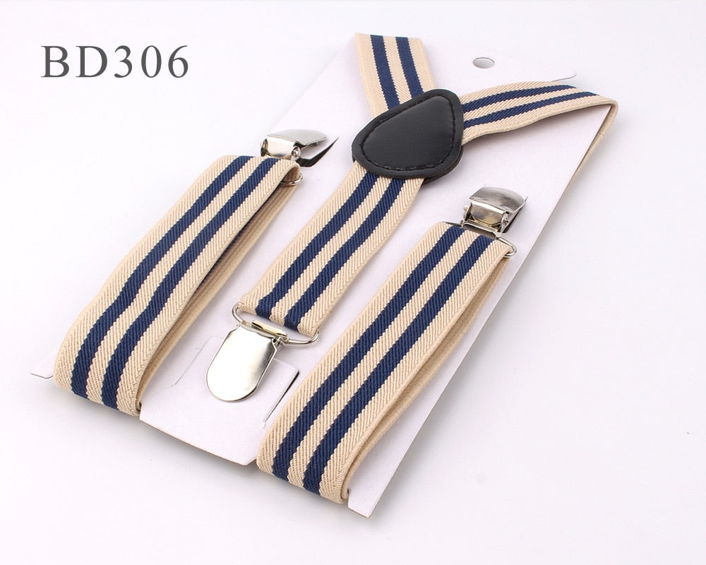 New Adjustable Kids Suspenders Elastic Striped Suspender Candy Color Children Braces Wedding Accessories Girls Boys Straps