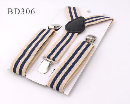 New Adjustable Kids Suspenders Elastic Striped Suspender Candy Color Children Braces Wedding Accessories Girls Boys Straps - Hiccupzz