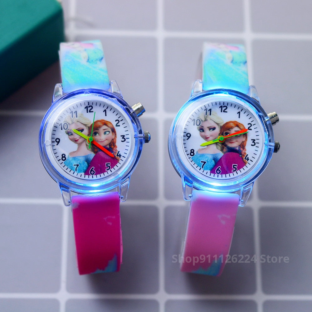 Disney Princess Elsa Watches for Girls, Silicone Strap