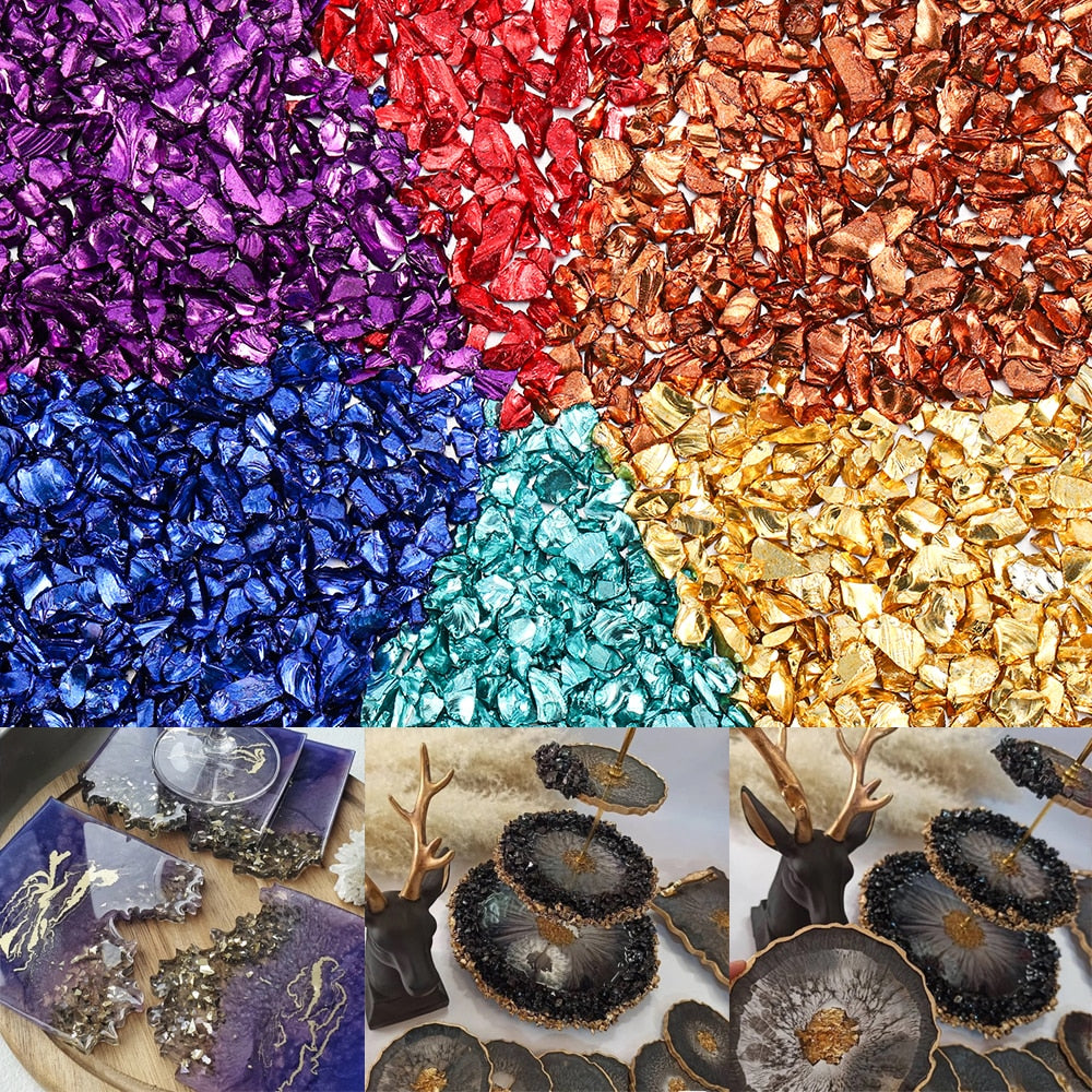 20g/lot Multi-color Mixing Nail Art Crushed Glass Nail Stones