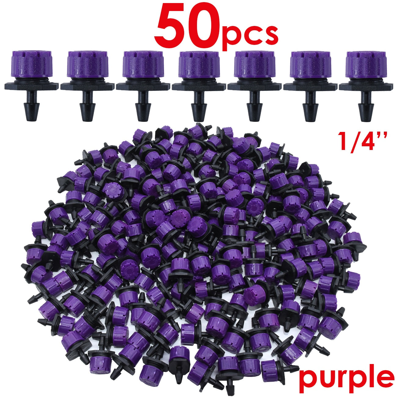 30-1000PCS 4/7mm Garden Irrigation Nozzle Adjustable Water Sprinkler