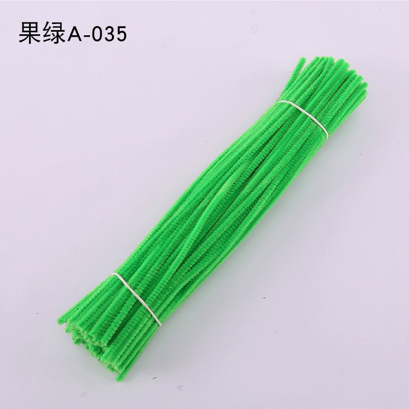 50/100pcs 30cm Chenille Stems Stick Cleaners Kids Educational Toys Handmade Colorful Chenille Stems Pipe for DIY Craft Supplies