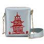 Chinese Takeout Box Purse Pu Leather Women Handbag Fashion Crossbody Bag Shoulder Chain Bag for Girl Bucket Bag - Hiccupzz