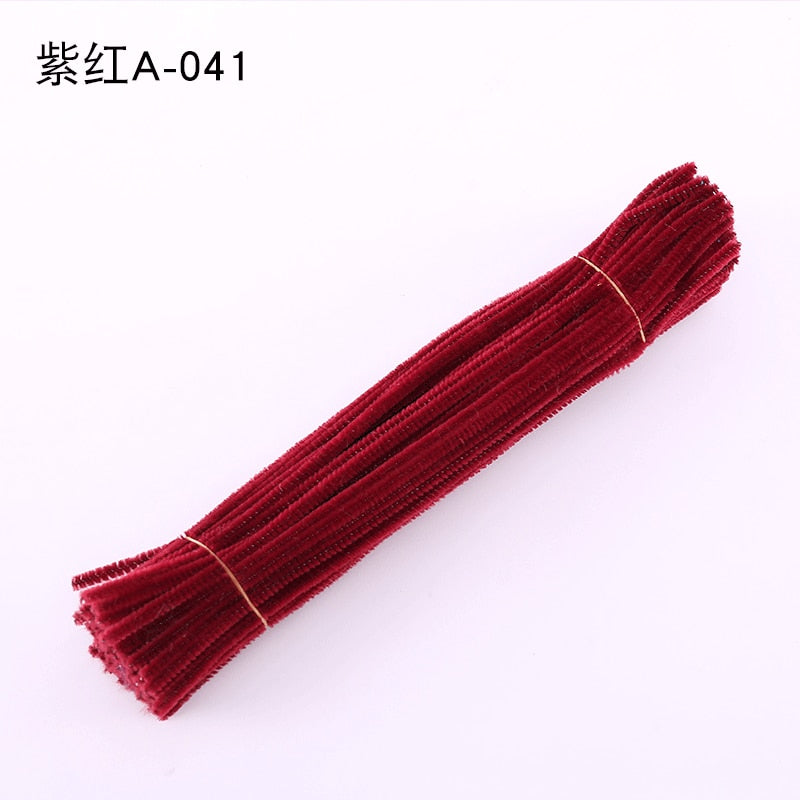 50/100pcs 30cm Chenille Stems Stick Cleaners Kids Educational Toys Handmade Colorful Chenille Stems Pipe for DIY Craft Supplies